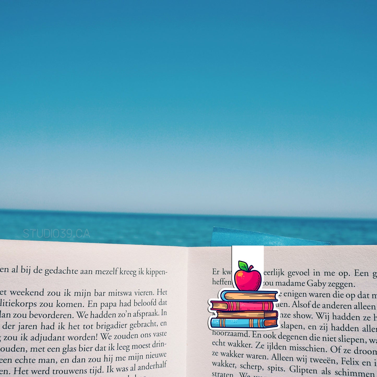 Books and Apple Magnetic Bookmark, Book Lovers Gift, Bookish Gift