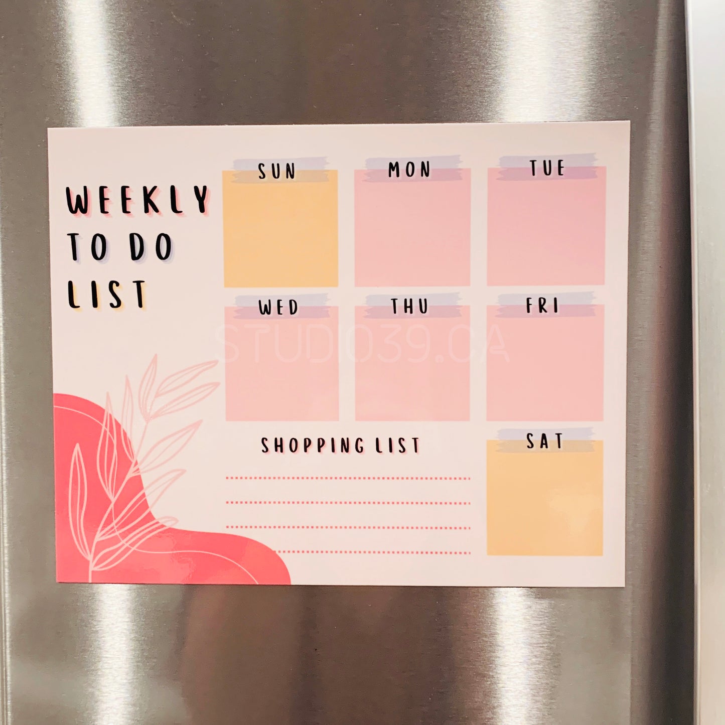 Magnetic Weekly To-do Planner & Organizer, Fridge Magnet Meal Planner