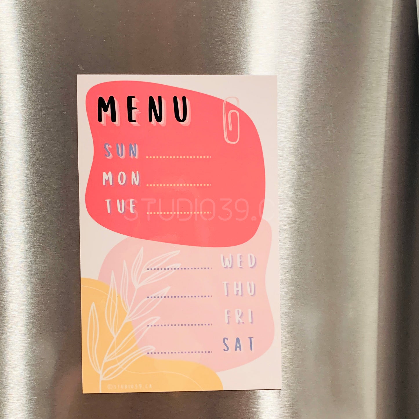 Magnetic Weekly To-do Planner & Organizer, Fridge Magnet Meal Planner