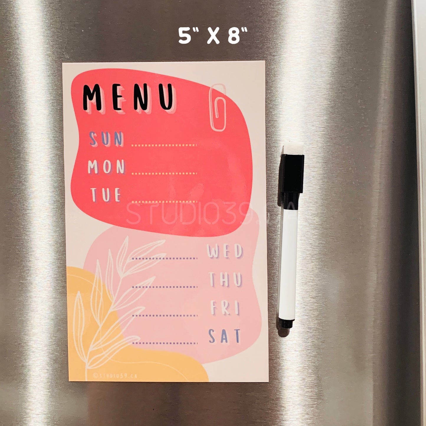 Magnetic Weekly To-do Planner & Organizer, Fridge Magnet Meal Planner
