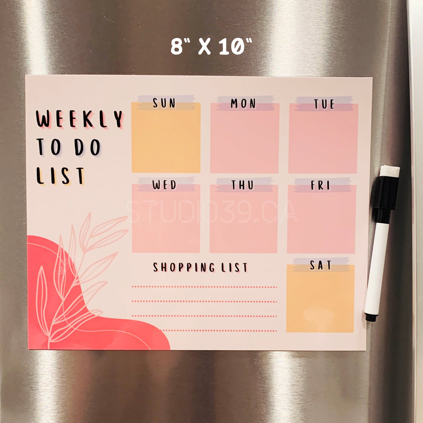 Magnetic Weekly To-do Planner & Organizer, Fridge Magnet Meal Planner