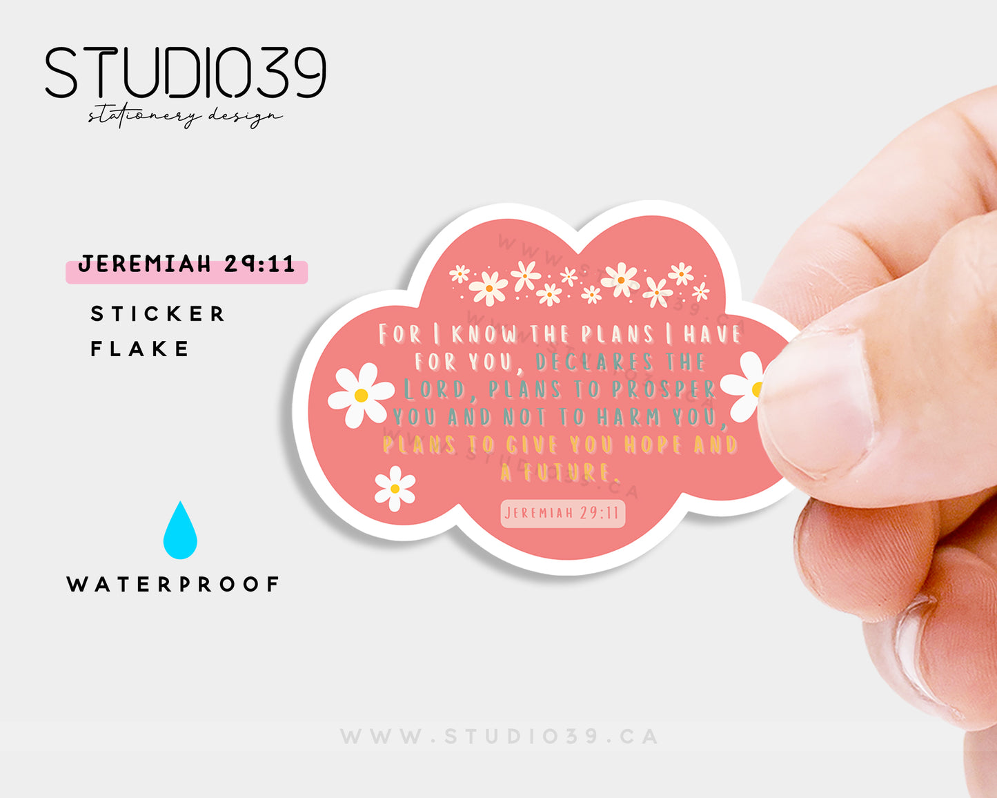 Jeremiah 29:11 Vinyl Sticker, Christian Scripture & Bible Verse Stickers