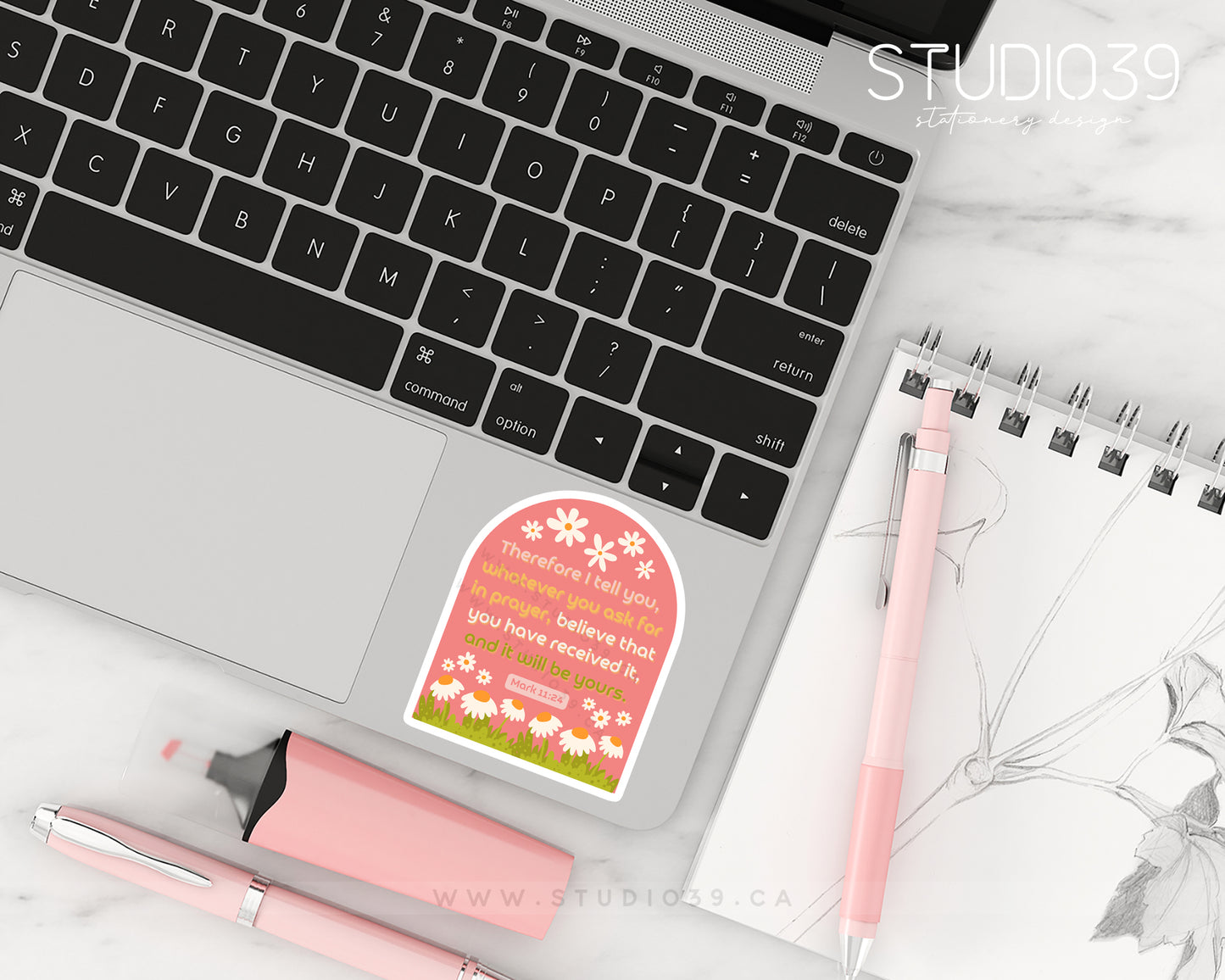 Mark 11:24 Vinyl Sticker, Christian Scripture & Bible Verse Stickers