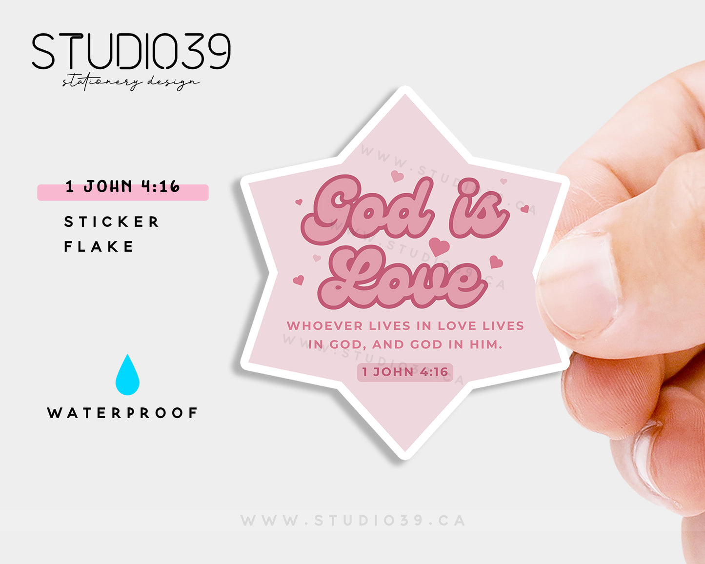 1 John 4:16 Vinyl Sticker, Christian Scripture & Bible Verse Stickers