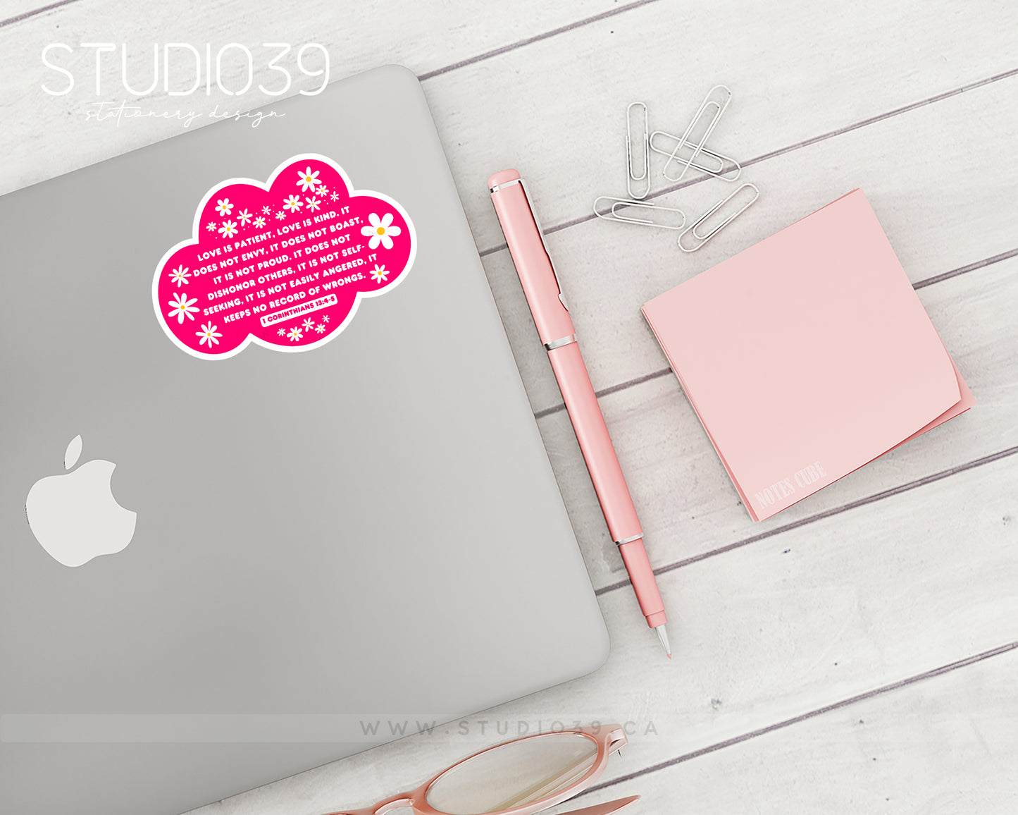 1 Corinthians 13:4-5 Vinyl Sticker, Christian Scripture & Bible Verse Stickers