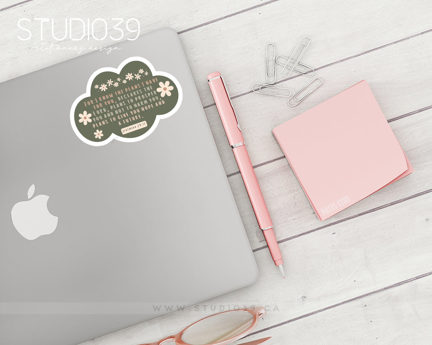 Jeremiah 29:11 Vinyl Sticker, Christian Scripture & Bible Verse Stickers