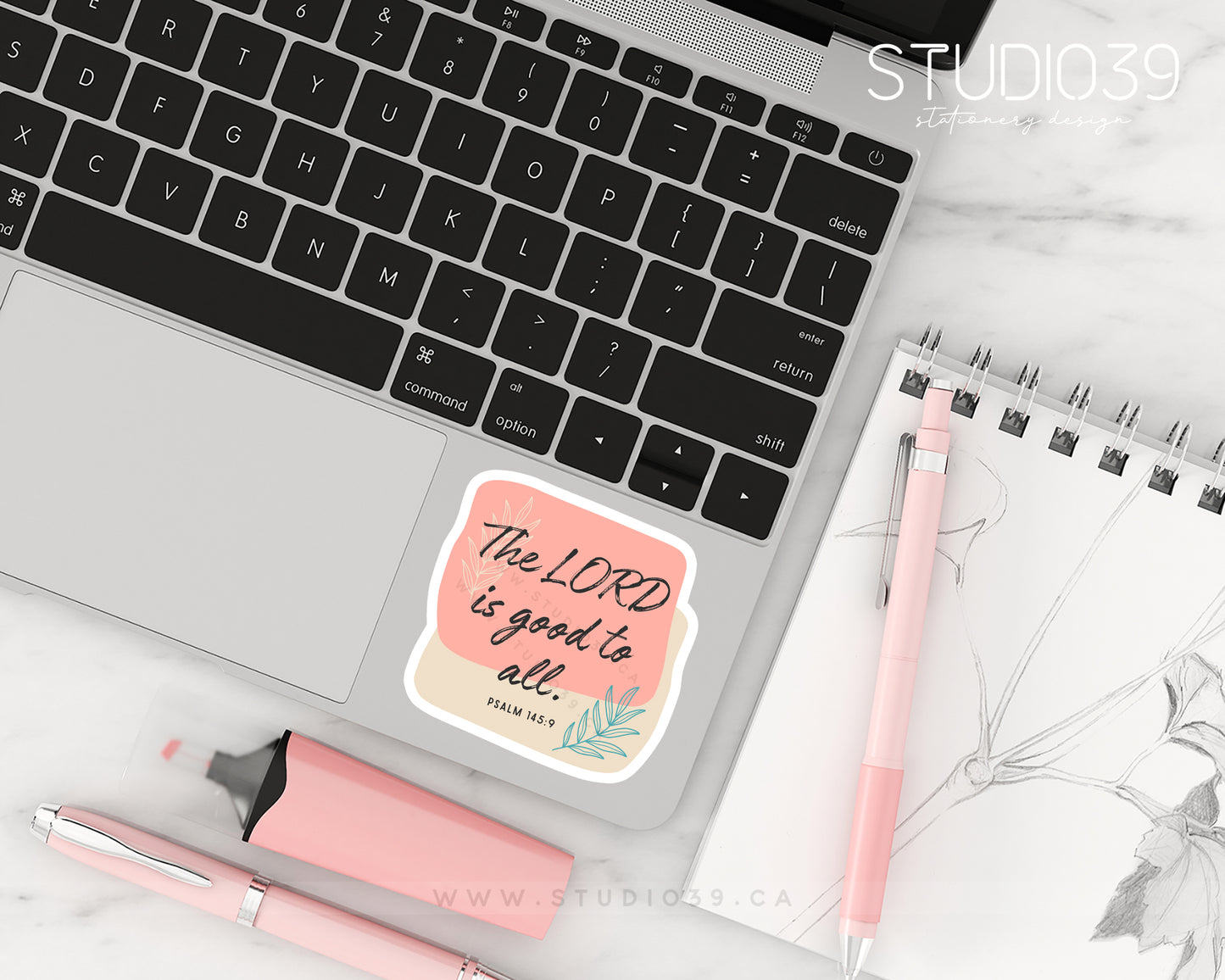 Psalm 145:9 Vinyl Sticker, Christian Scripture & Bible Verse Stickers