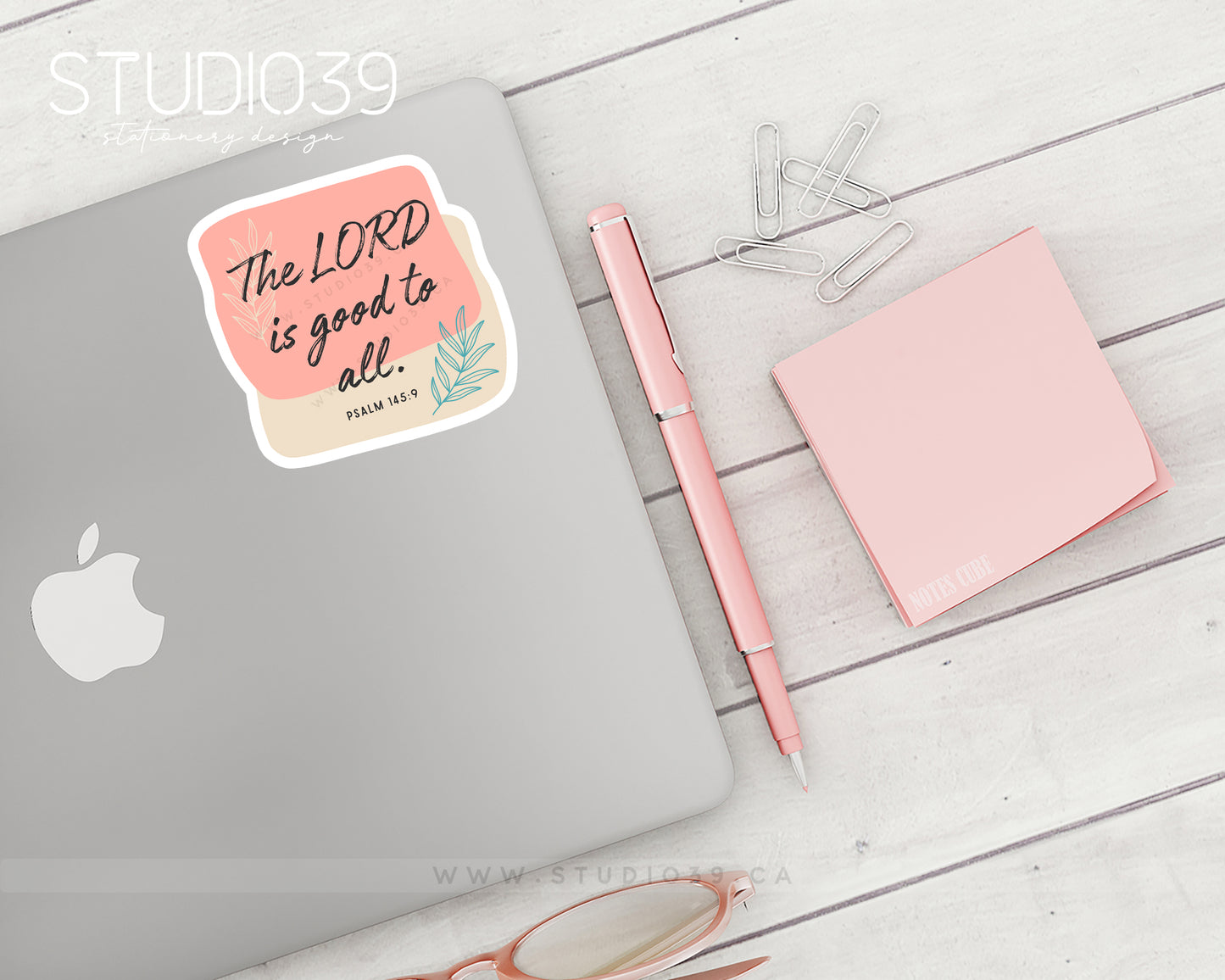 Psalm 145:9 Vinyl Sticker, Christian Scripture & Bible Verse Stickers