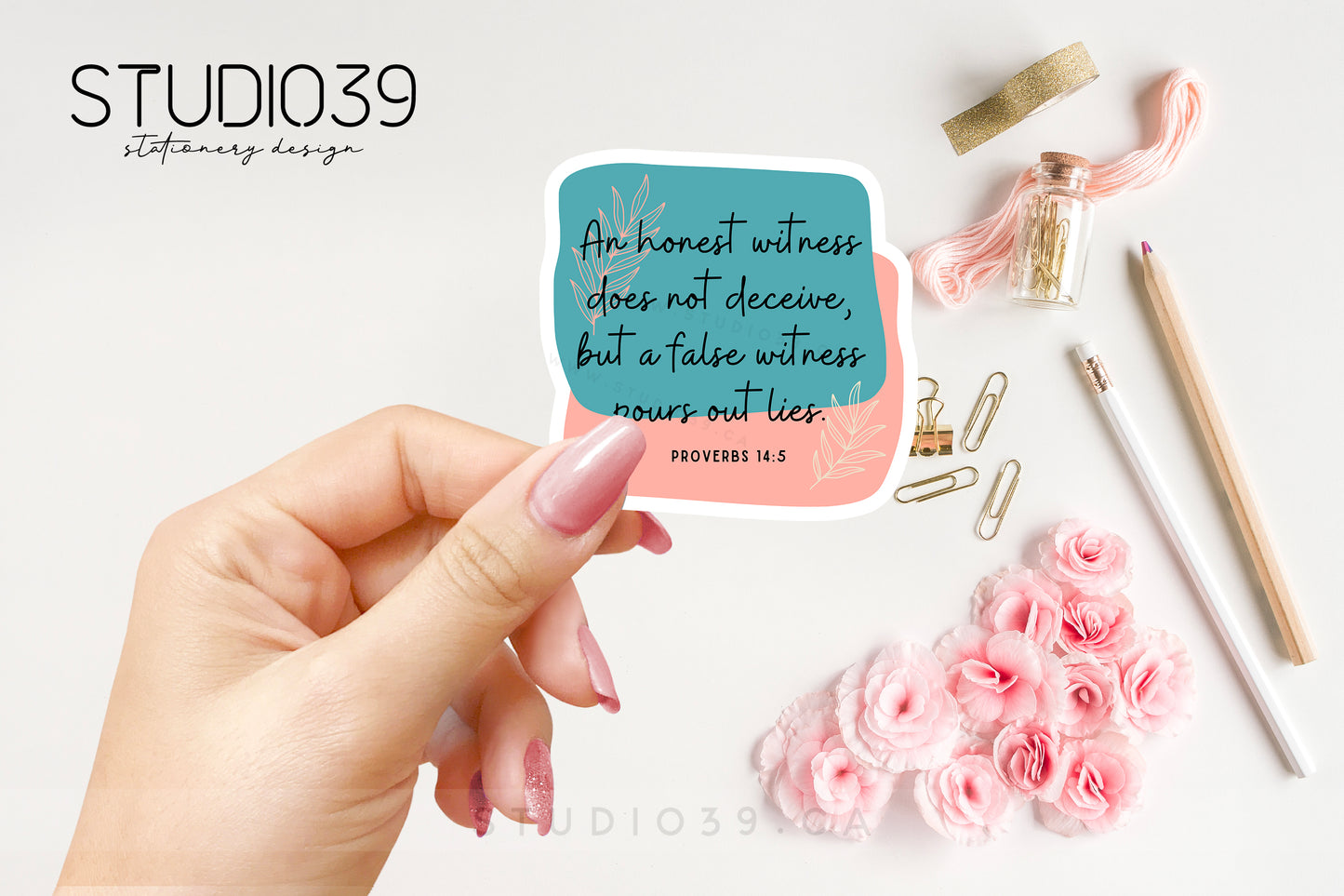 Proverbs 14:5 Vinyl Sticker, Christian Scripture & Bible Verse Stickers