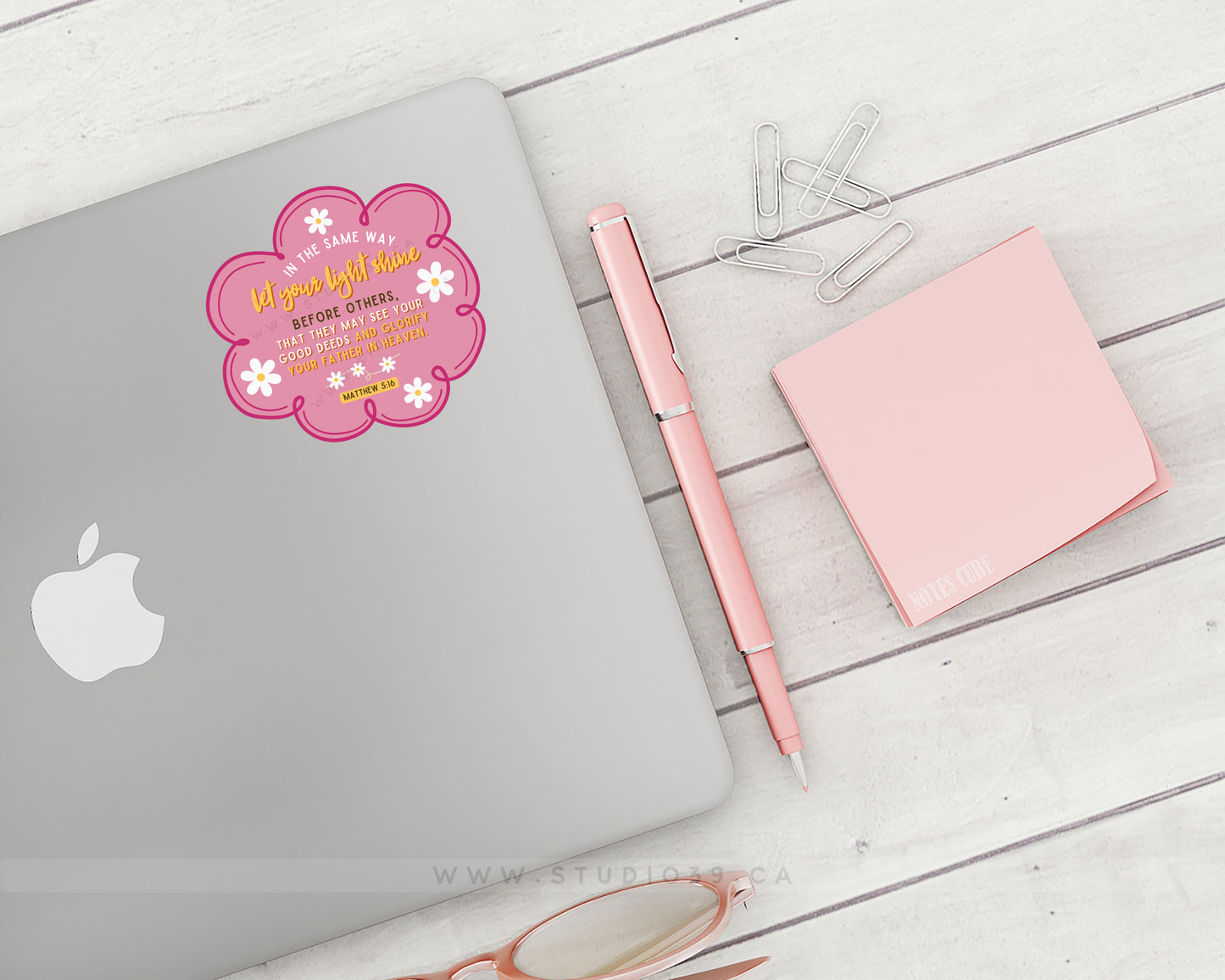 Matthew 5:16 Vinyl Sticker, Christian Scripture & Bible Verse Stickers