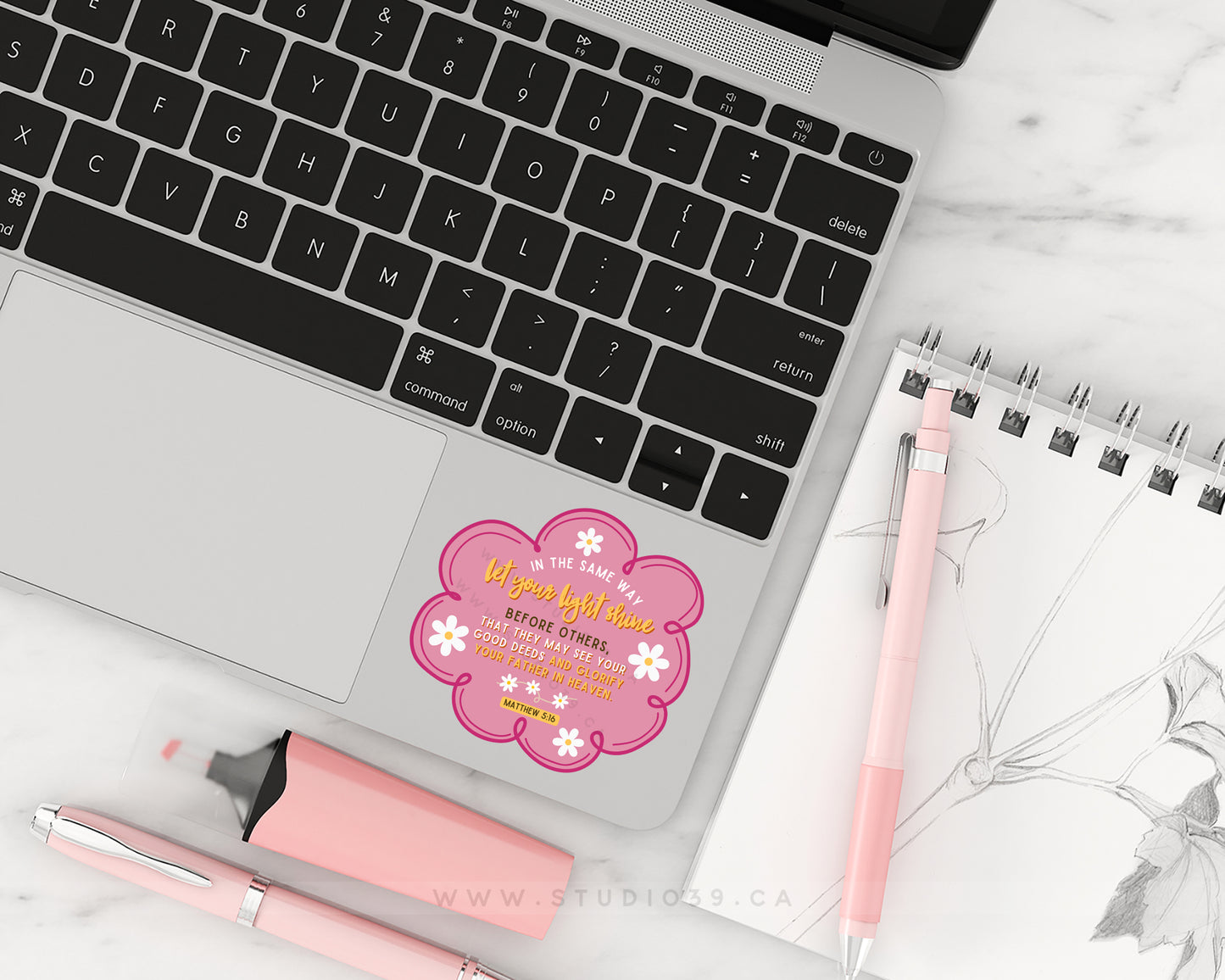 Matthew 5:16 Vinyl Sticker, Christian Scripture & Bible Verse Stickers