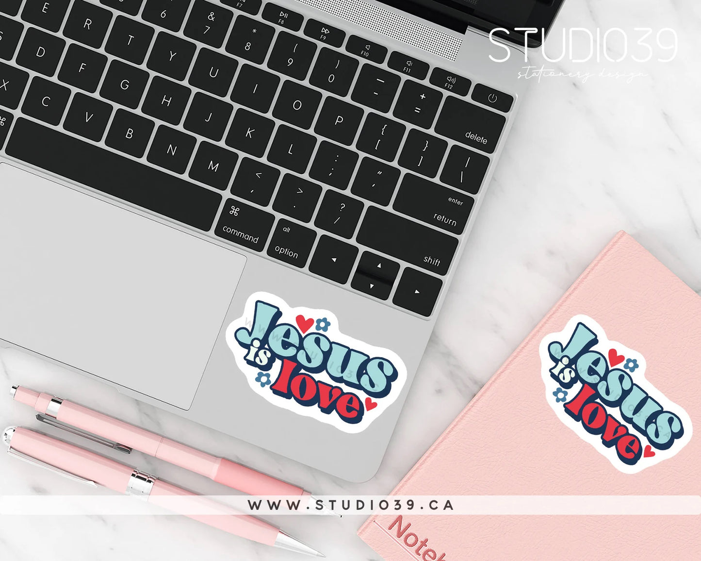 Jesus is Love Vinyl Sticker, Christian Scripture & Bible Verse Stickers