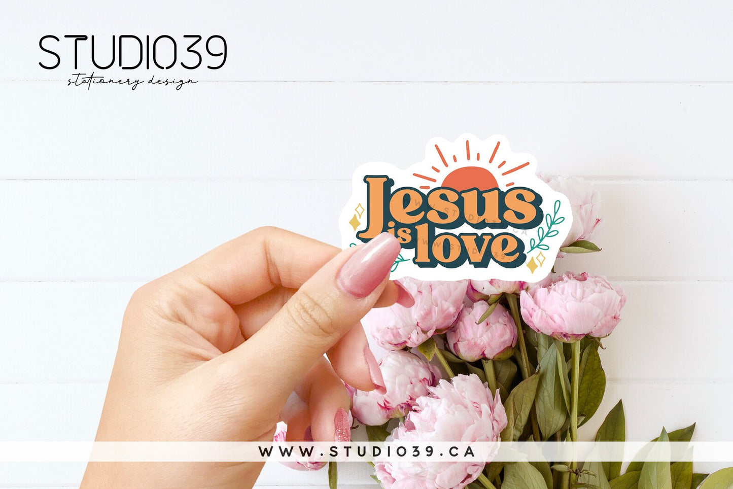 Jesus is Love Vinyl Sticker, Christian Scripture & Bible Verse Stickers