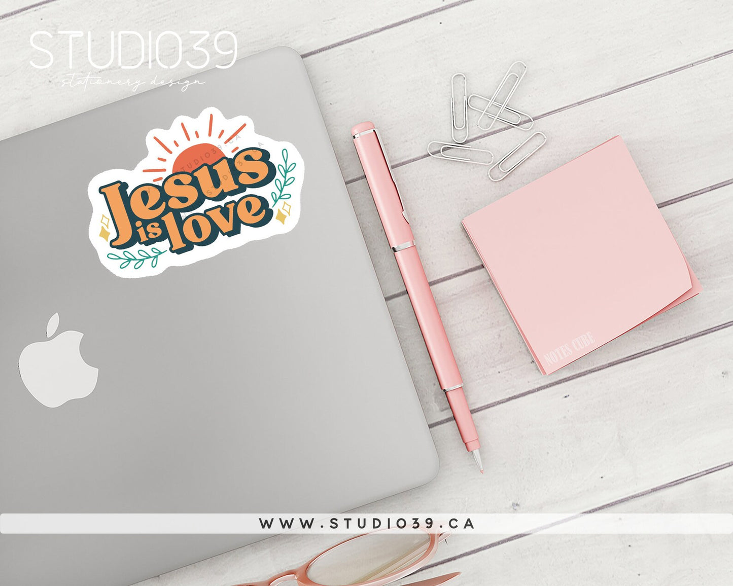 Jesus is Love Vinyl Sticker, Christian Scripture & Bible Verse Stickers