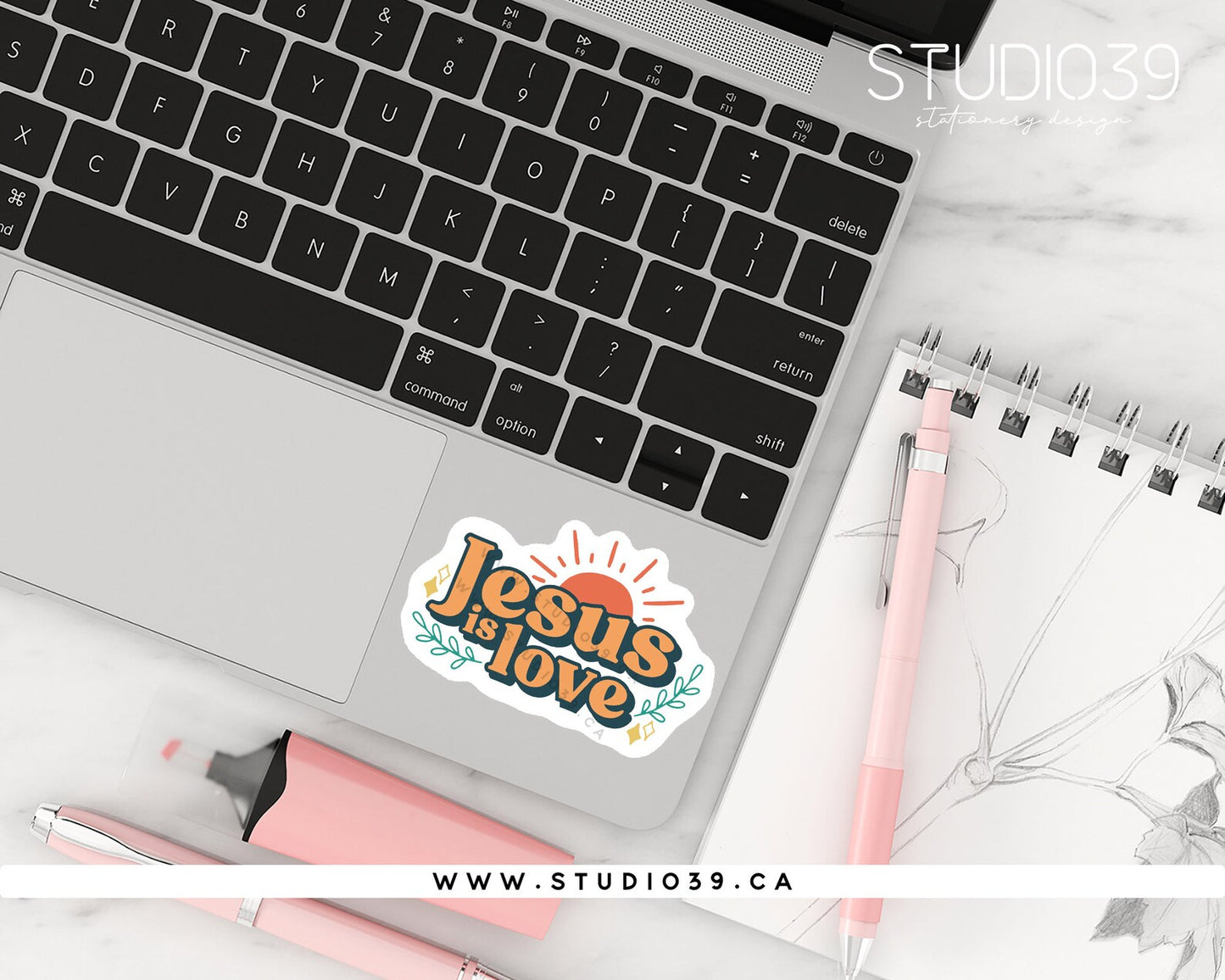 Jesus is Love Vinyl Sticker, Christian Scripture & Bible Verse Stickers