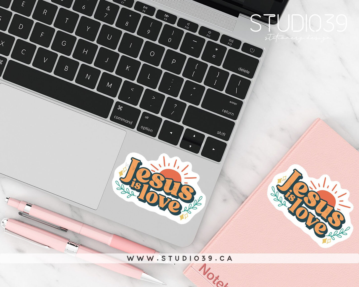 Jesus is Love Vinyl Sticker, Christian Scripture & Bible Verse Stickers
