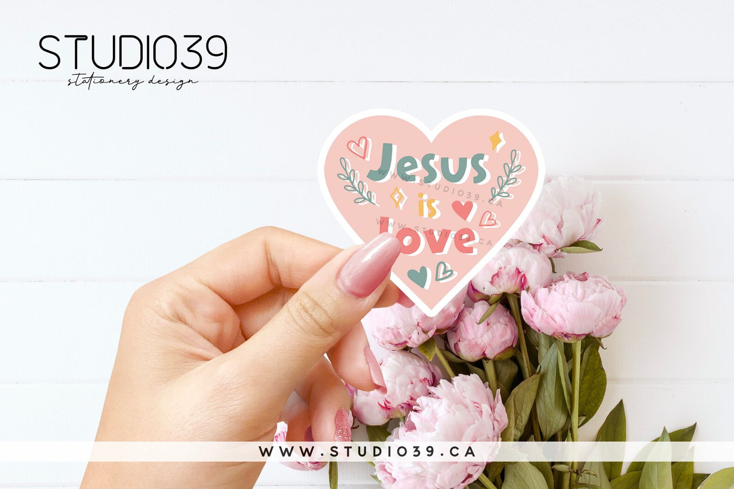 Jesus is Love Vinyl Sticker, Christian Scripture & Bible Verse Stickers
