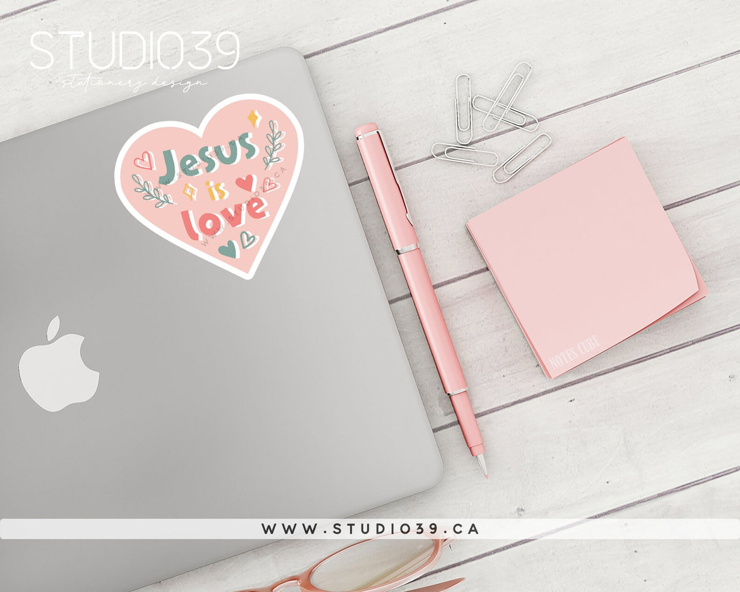 Jesus is Love Vinyl Sticker, Christian Scripture & Bible Verse Stickers
