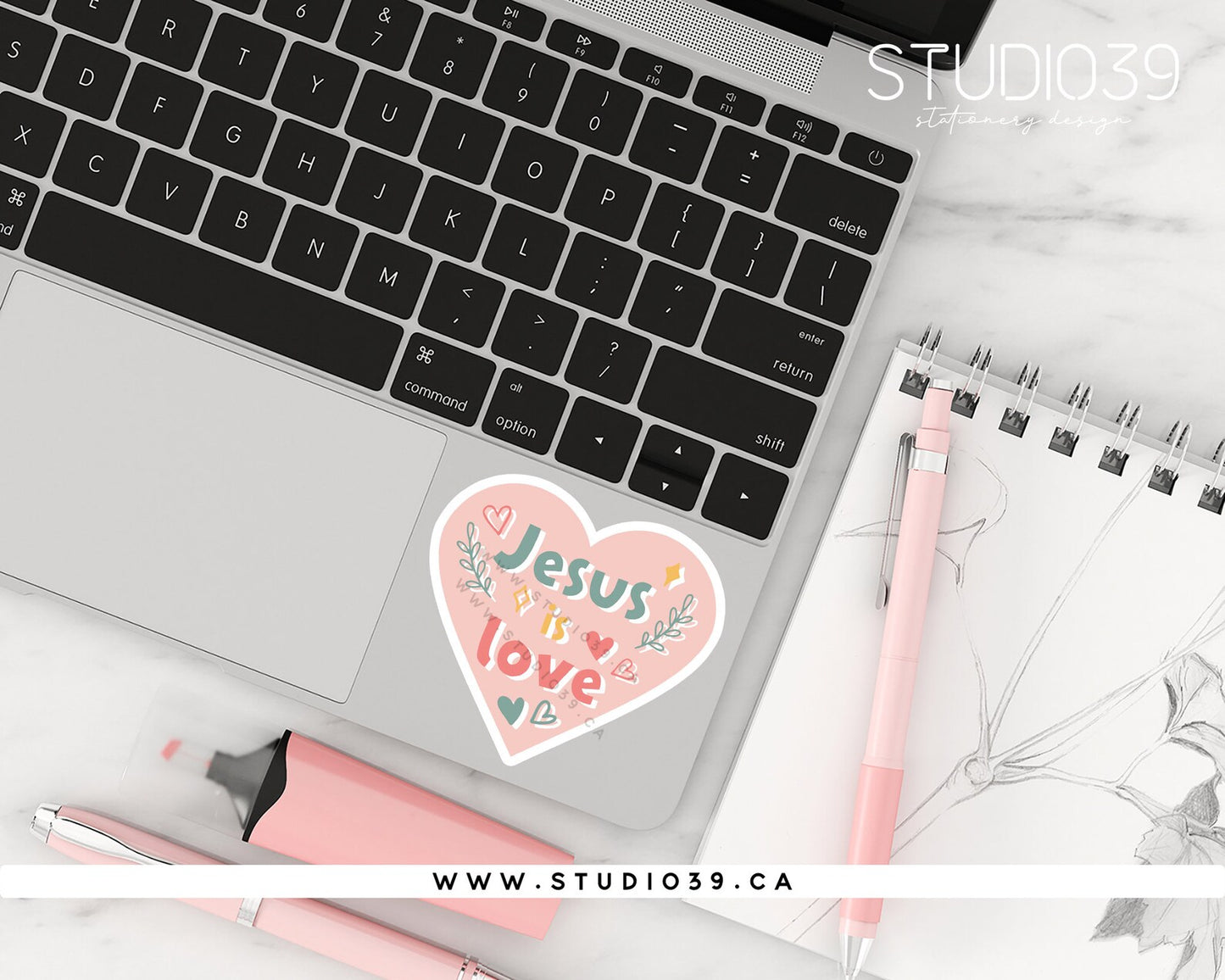 Jesus is Love Vinyl Sticker, Christian Scripture & Bible Verse Stickers