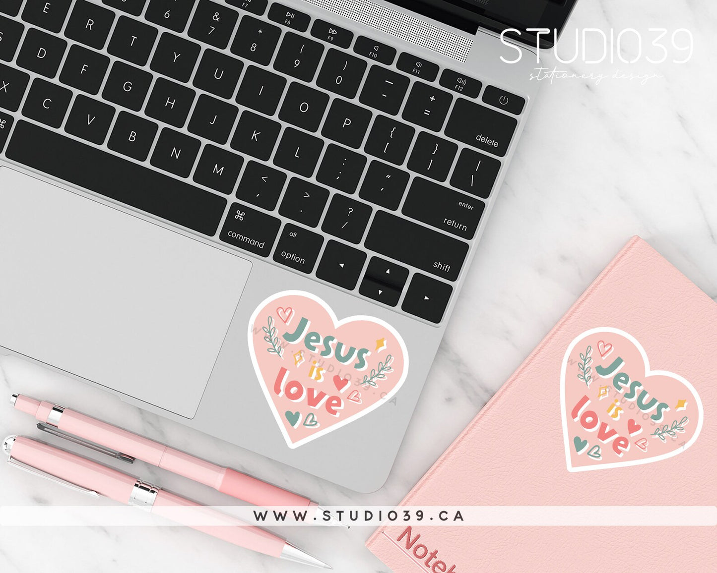 Jesus is Love Vinyl Sticker, Christian Scripture & Bible Verse Stickers