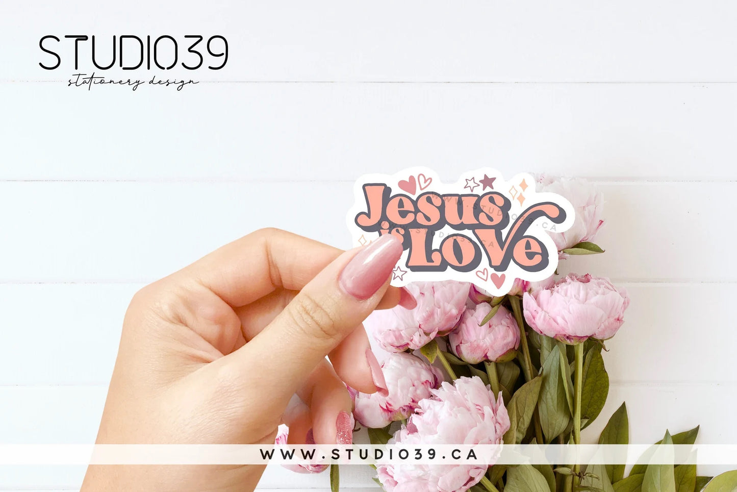 Jesus is Love Vinyl Sticker, Christian Scripture & Bible Verse Stickers