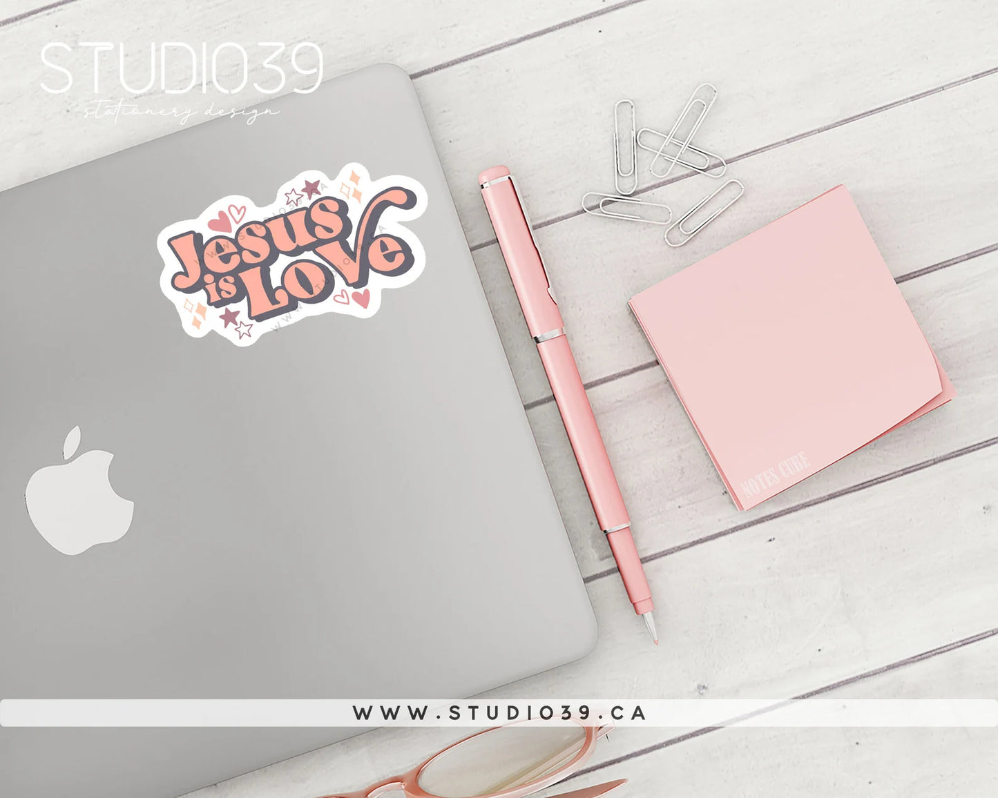 Jesus is Love Vinyl Sticker, Christian Scripture & Bible Verse Stickers