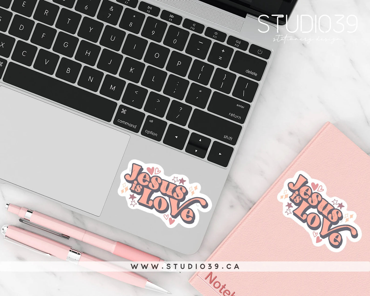 Jesus is Love Vinyl Sticker, Christian Scripture & Bible Verse Stickers