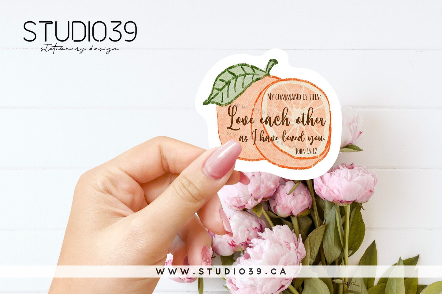 John 15:12 Vinyl Sticker, Christian Scripture & Bible Verse Stickers