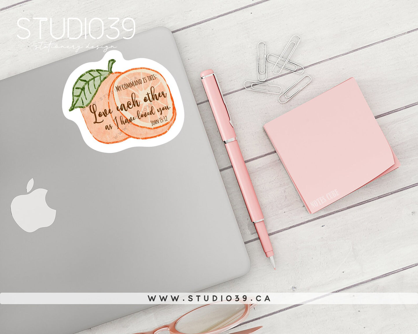 John 15:12 Vinyl Sticker, Christian Scripture & Bible Verse Stickers