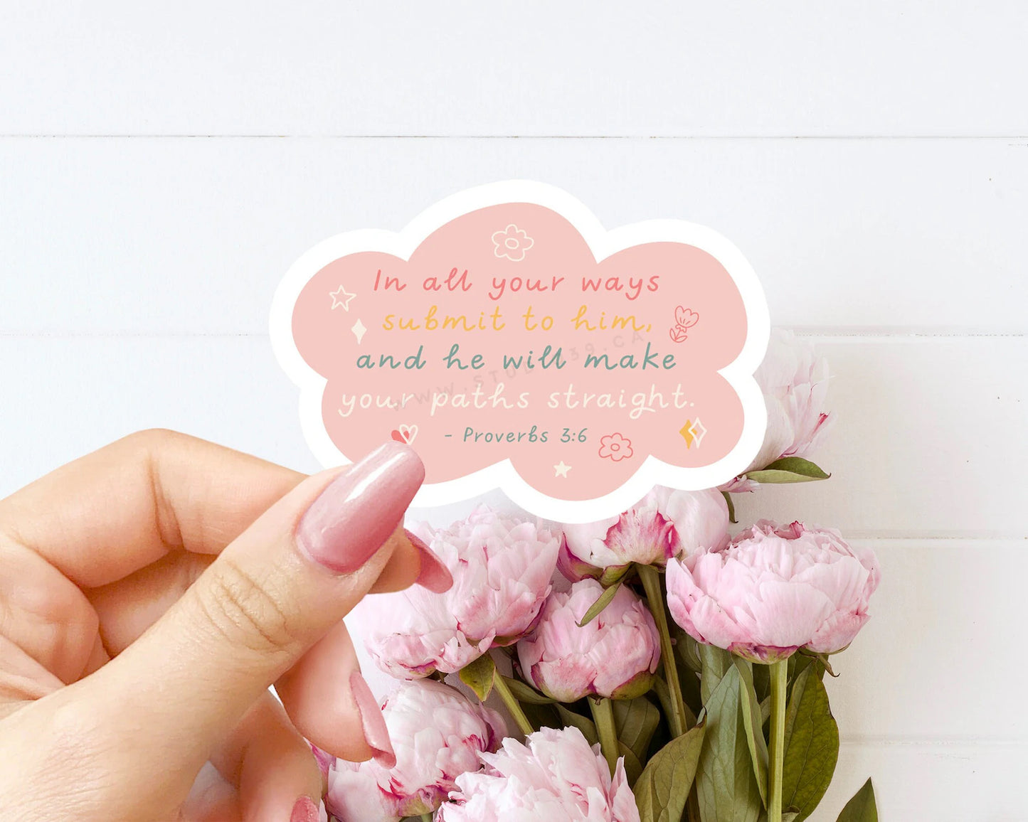 Proverbs 3:6 Vinyl Sticker, Christian Scripture & Bible Verse Stickers