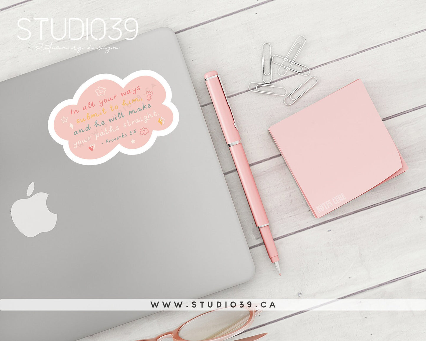Proverbs 3:6 Vinyl Sticker, Christian Scripture & Bible Verse Stickers