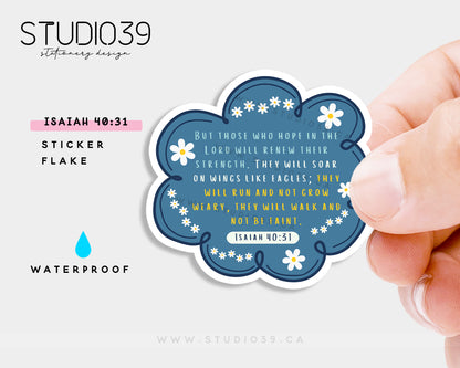 Isaiah 40:31 Vinyl Sticker, Christian Scripture & Bible Verse Stickers