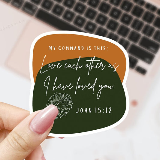 Studio39.shop_John_15:12_Vinyl_Decal_Sticker_Scripture_Sticker_Bible_Verse_Sticker_Sticker_Flakes_Waterproof_Sticker_for_Water_Bottle_Laptop_and_Cups_cover_photo