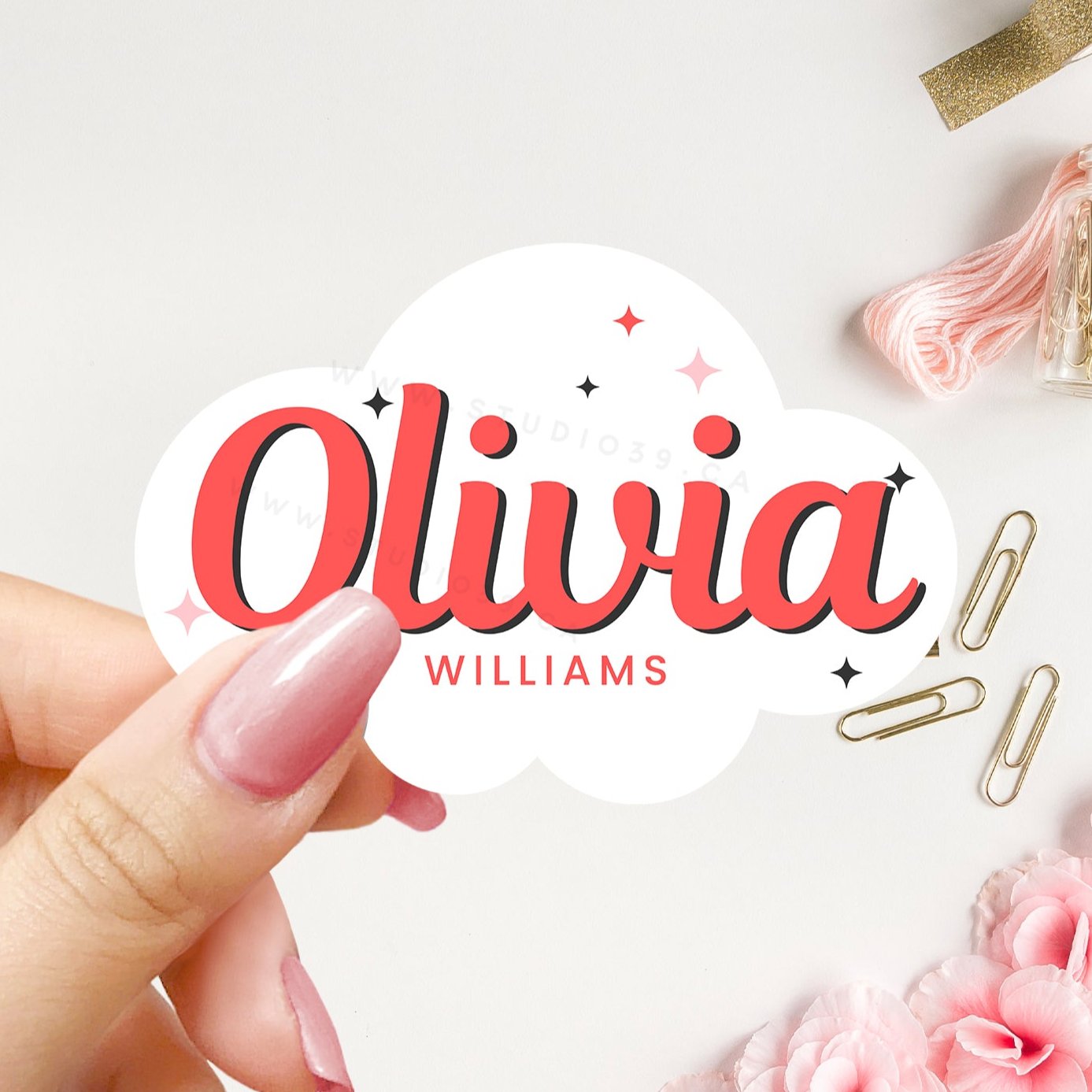 Personalized Name Stickers, Custom Stickers