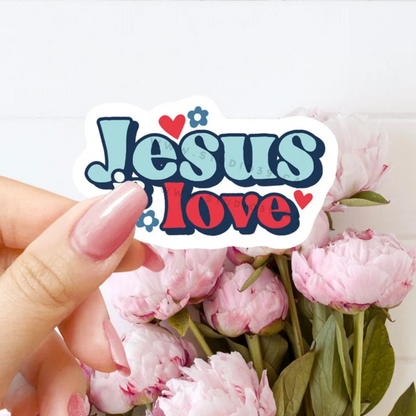 Jesus is Love Vinyl Sticker, Christian Scripture & Bible Verse Stickers