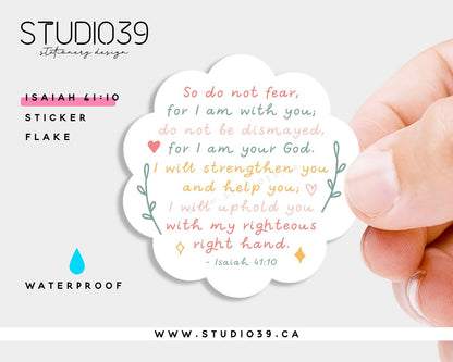 Isaiah 41:10 Vinyl Sticker, Christian Scripture & Bible Verse Stickers