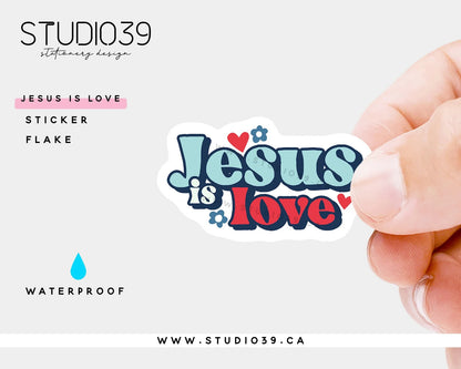 Jesus is Love Vinyl Sticker, Christian Scripture & Bible Verse Stickers