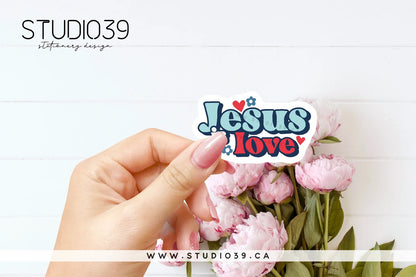 Jesus is Love Vinyl Sticker, Christian Scripture & Bible Verse Stickers