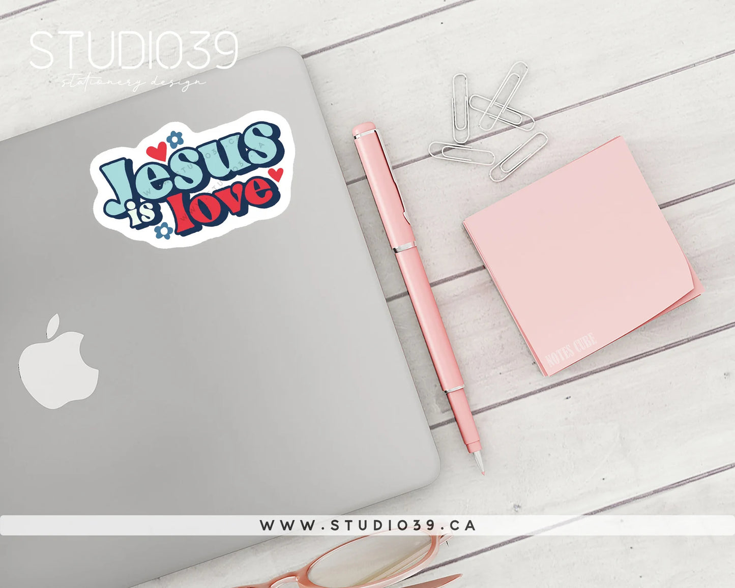 Jesus is Love Vinyl Sticker, Christian Scripture & Bible Verse Stickers