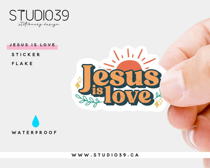 Jesus is Love Vinyl Sticker, Christian Scripture & Bible Verse Stickers