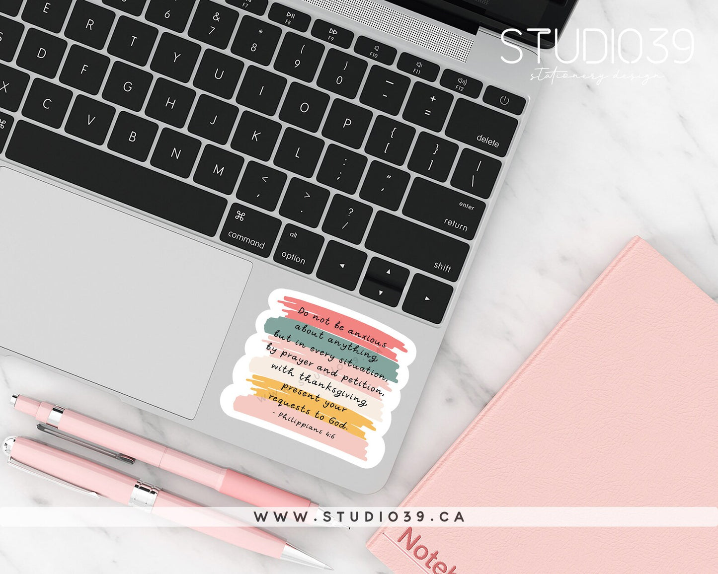 Philippians 4:6 Vinyl Sticker, Christian Scripture & Bible Verse Stickers