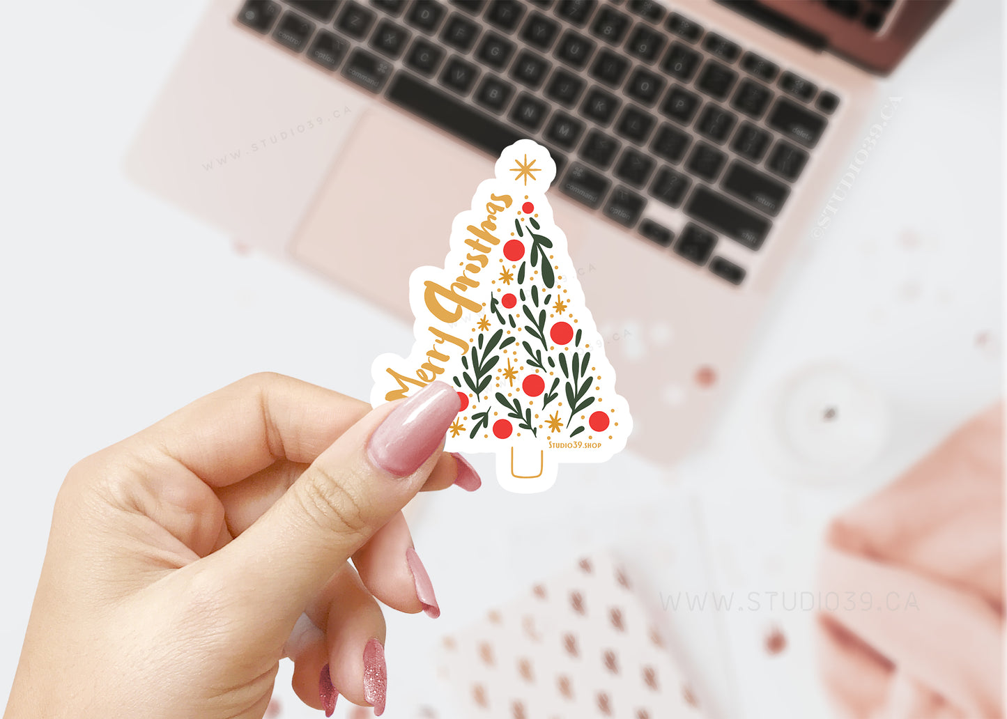 Christmas Tree Sticker Vinyl, Merry Christmas, Christmas Gift, Sticker Flake, Christmas Decor