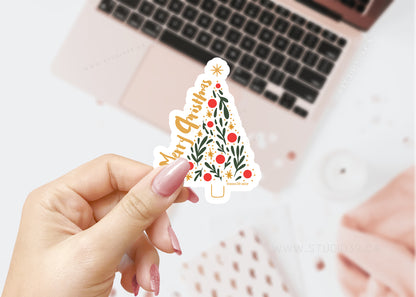 Christmas Tree Sticker Vinyl, Merry Christmas, Christmas Gift, Sticker Flake, Christmas Decor